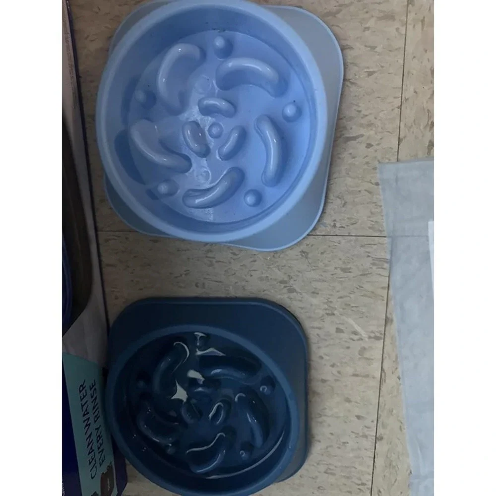 Slow Feeder Dog Bowls 2PCS Anti-Choking Puzzle Dog Food Bowls